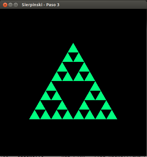 Sierpinski, paso 3